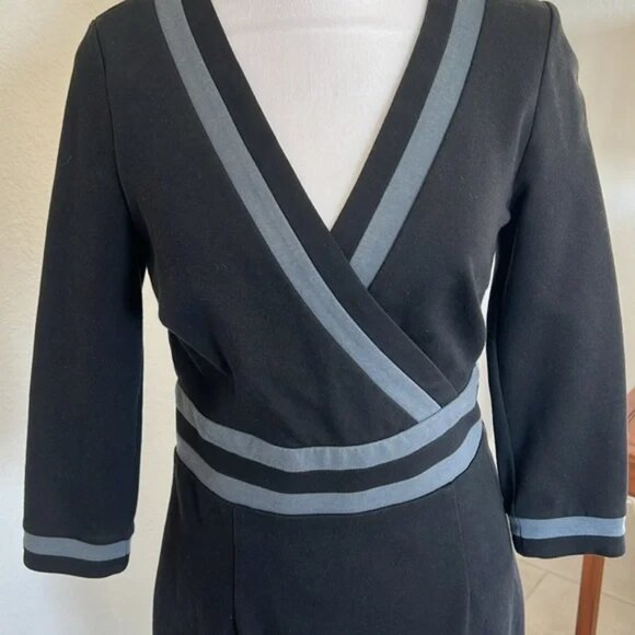Boden Nellie Ponte dress Black Gray 6 - Picture 3 of 5